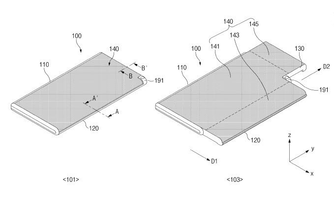지난해 12월 공개된 삼성전자 롤러블폰 관련 특허. 사진=WIPO