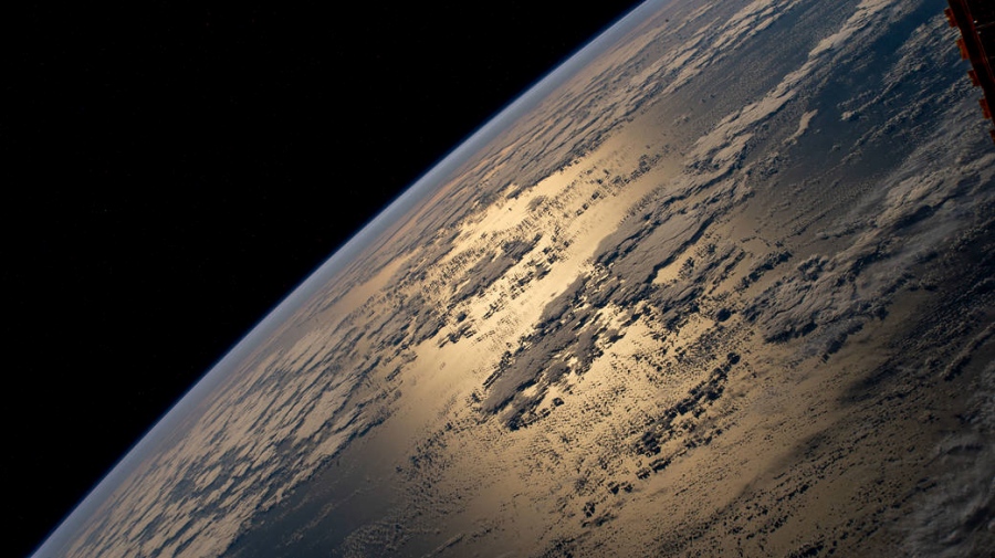 국제우주정거장(ISS)에서 지난달 10일 대서양을 촬영 모습. 사진=미 항공우주국(NASA)