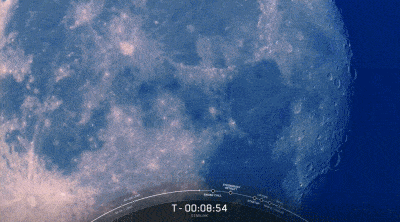 5월 18일(현지시간) 스페이스X 팰컨9 로켓 추적 카메라가 포착한 달의 모습. 사진= 스페이스X