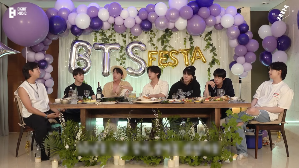 방탄소년단이 단체활동 중단 및 개인활동을 밝힌 ‘찐 방탄회식’ 영상 화면. 사진=BANGTANTV 유튜브 캡처