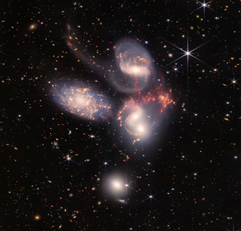 슈테팡 5중 은하. 사진=NASA/ESA/CSA/STScI
