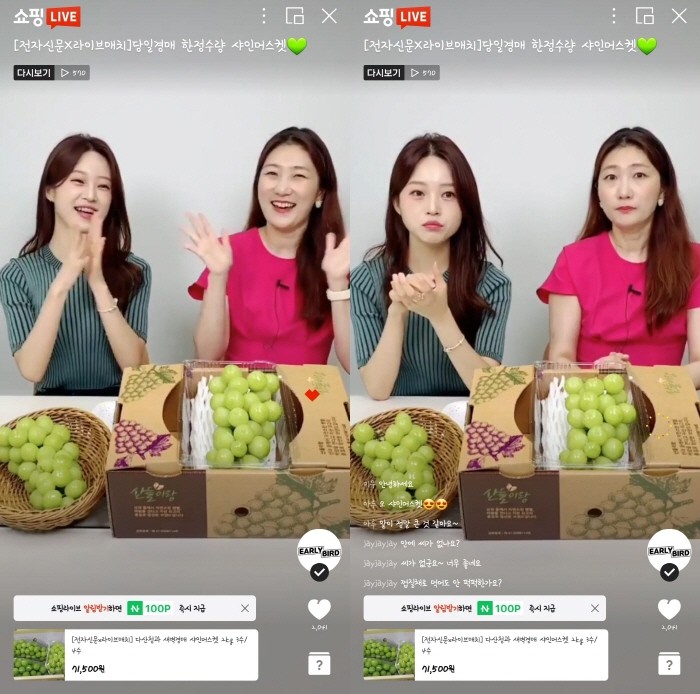 테크플러스-전자신문인터넷, '다산청과 샤인머스켓' 라이브커머스 성료