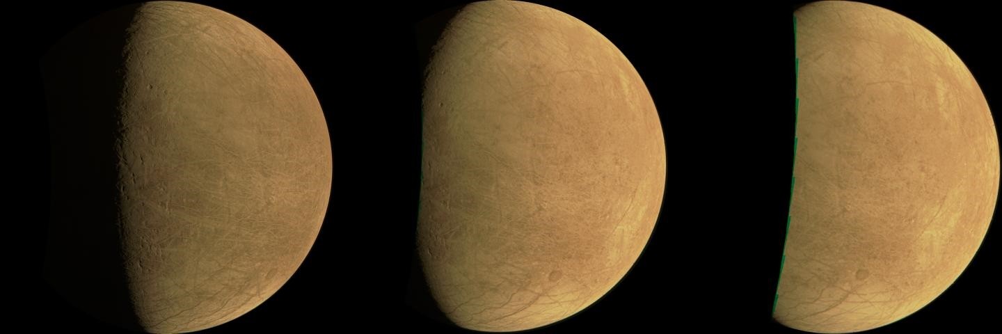 주노 탐사선이 촬영한 유로파. 사진=NASA/SwRI/MSSS