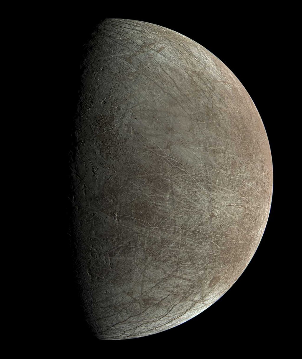 A vida sob este gelo?  ... rugas vivas da lua de Júpiter Europa