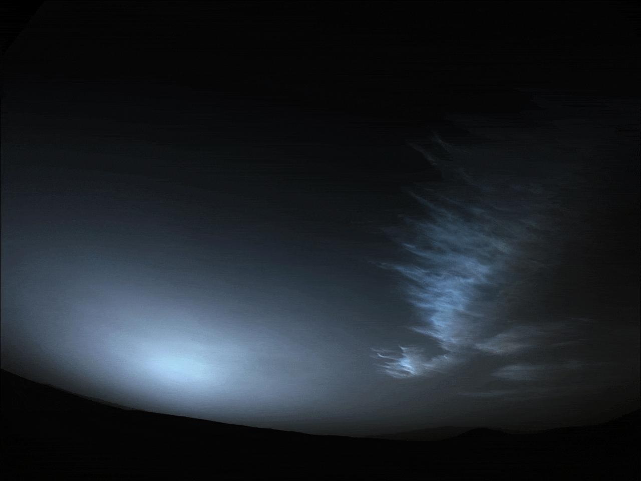 미국 항공우주국 로버 퍼서비어런스가 지난 18일 화성의 떠다니는 구름을 촬영했다. 사진=NASA/JPL-Caltech