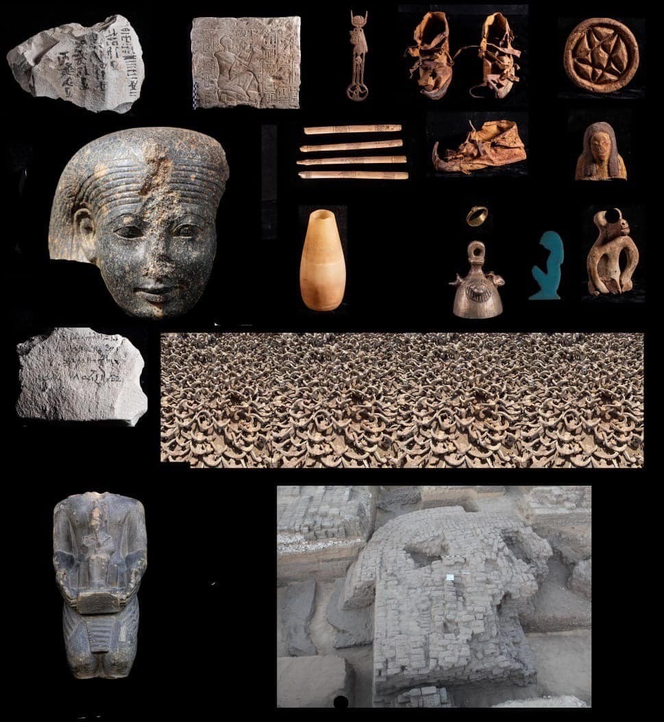 이집트 아비도스 람세스2세 신전에서 발굴된 유물. 사진=이집트 관광유물부 페이스북.