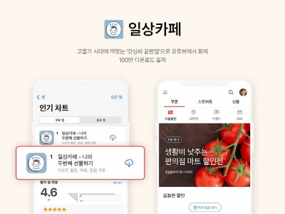 일상카페, 100만 다운로드 돌파