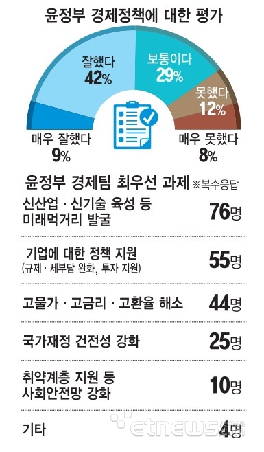 윤석열 정부의 경제정책 설문조사 결과