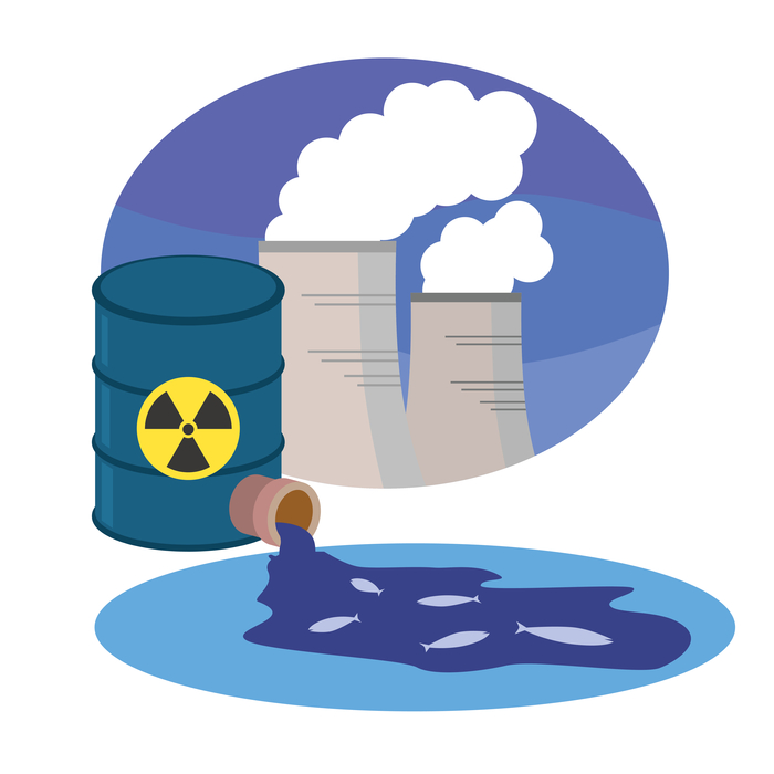 Nuclear power and pollutant drainage