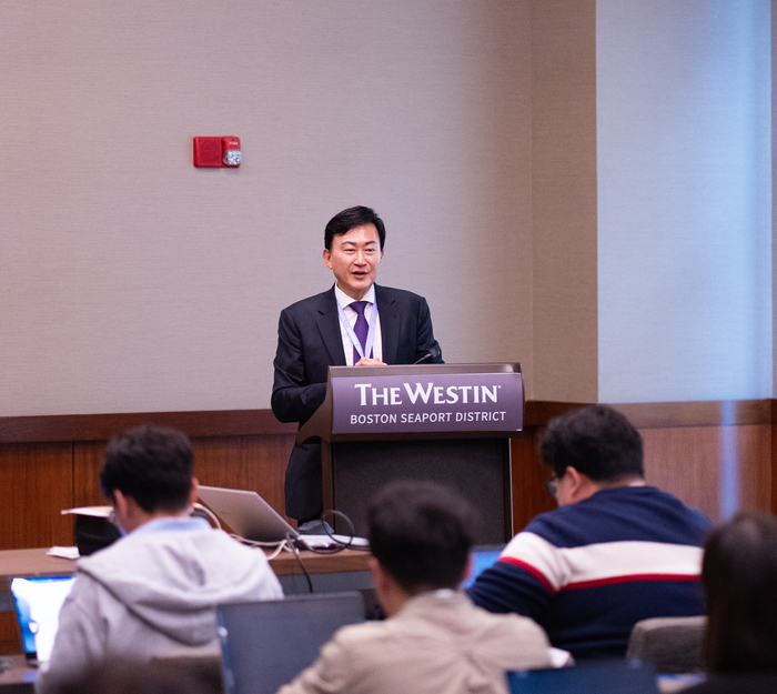 존 림 삼성바이오로직스 대표가 6일(현지시간) 미국 보스톤에서 열린 2023 바이오 인터내셔널 컨벤션(바이오USA)에서 열린 간담회에서 발언하고 있다. (사진=삼성바이오로직스)