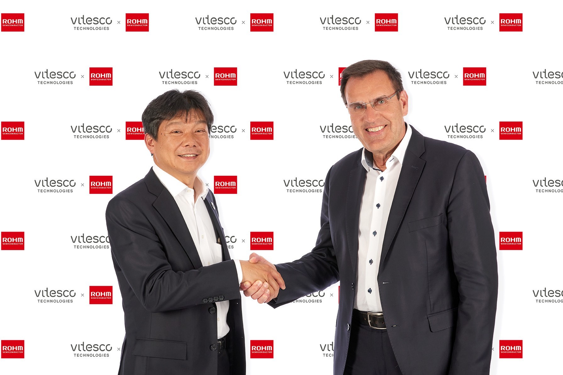 왼쪽부터 로옴 주식회사 이사 / 상무 집행 임원 CFO Kazuhide Ino, Vitesco Technologies CEO Andreas Wolf 