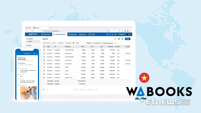 AI경리나라 베트남 버전 ‘와북스’. [사진= 웹케시그룹 제공]