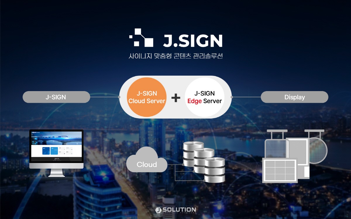 사이니지 맞춤형 콘텐츠 관리 솔루션 'J-Sign'(제공:제이솔루션)