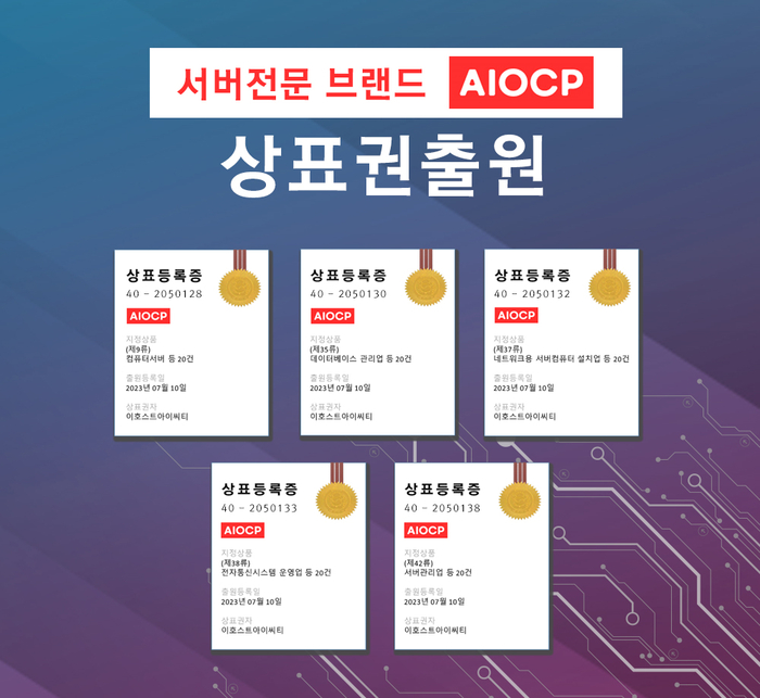 이호스트ICT, AI GPU 서버 브랜드 'AIOCP' 상표 출원