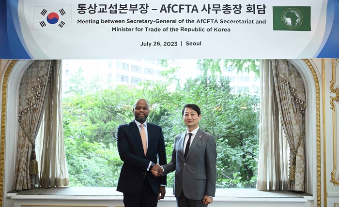 안덕근 본부장, AfCFTA 사무총장 면담…통상협력 확대 논의