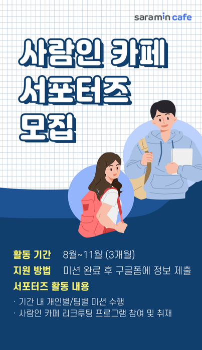 사람인 카페, 대학생 서포터즈 모집