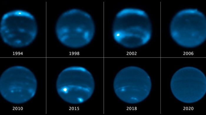허블 우주망원경으로 관측한 해왕성. 사진=미 항공우주국(NASA)