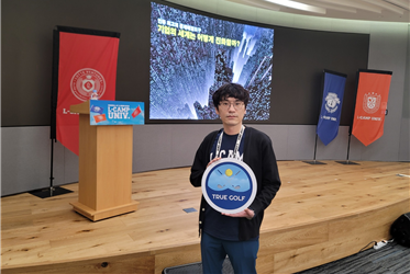 트루골프 박태근 대표, 롯데밴처스 L-CAMP 11기 워크샵에 참석한 모습. 트루골프 사진 제공