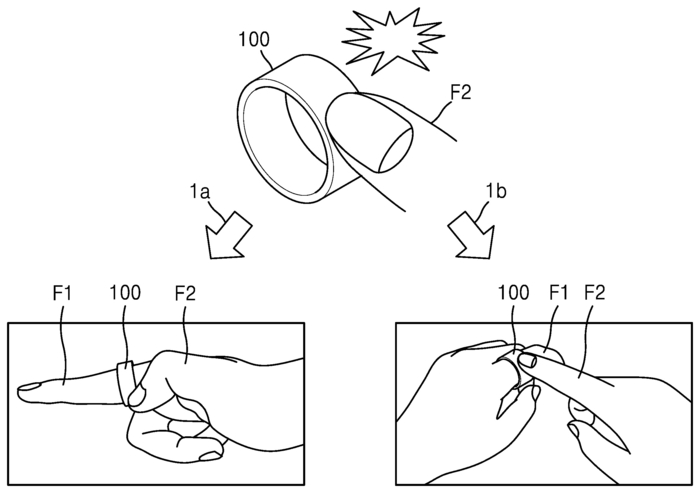 삼성전자가 특허 출원한 스마트링 형태 웨어러블 기기(사진=특허청)