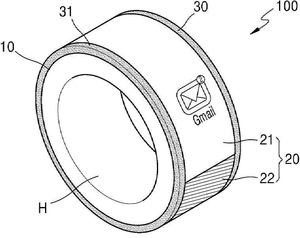 삼성전자가 특허 출원한 스마트링 형태 웨어러블 기기(사진=특허청)