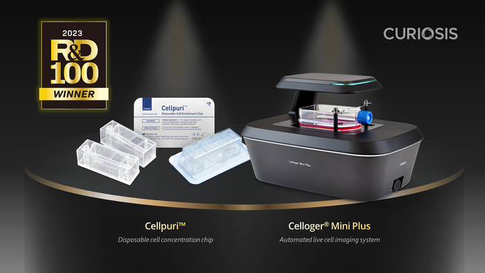 생명과학 진단기기 기업인 큐리오시스에서 개발한 두 제품이 2023 연구개발(R&D) 100 어워드 분석 및 검사 부문에서 수상했다. 사진=R&D