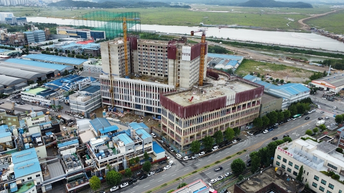 경기 안산시 단원구 반월산업단지 인근에서 공사중인 '안산 KDT 지산센터 융복합시설' 〈자료 한국산업단지공단〉