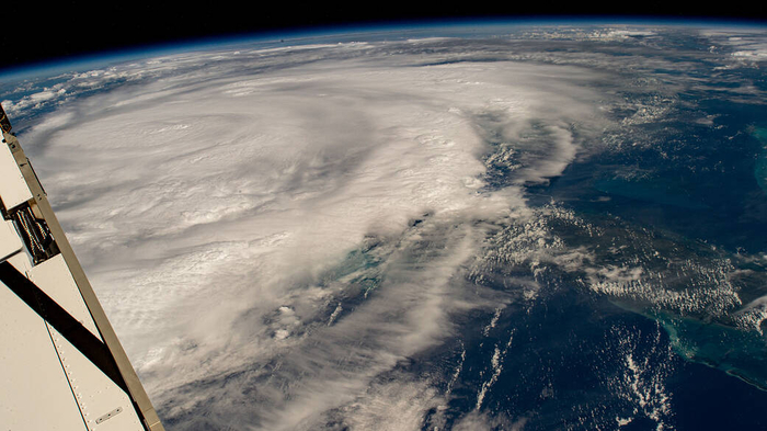 국제우주정거장(ISS)에서 촬영한 허리케인 이달리아. 멕시코만을 지나고 있다. 사진=미 항공우주국(NASA)