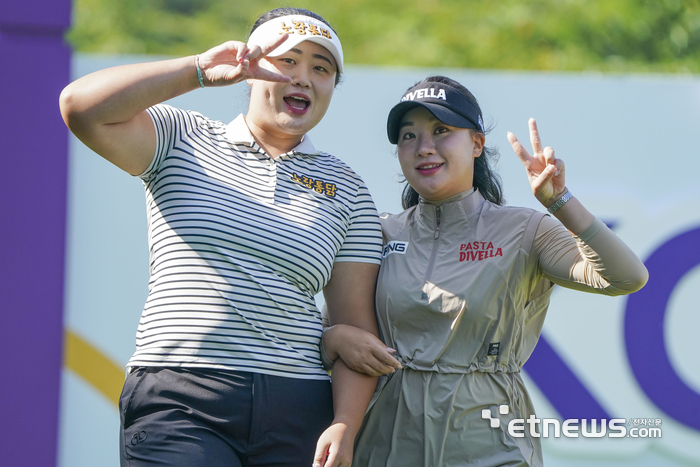 [포토] 정소이-김가영, 상큼하게 브이 날려요