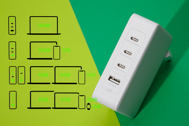 4기기 동시 충전도 가능! 벨킨 140W 고속충전기 사용해 보니