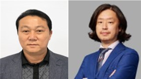 김기환 STS로보테크 대표(왼쪽)와 이정호 레인보우로보틱스 대표