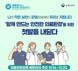 10명 중 1명, 몸 아파도 병문안…질병청 의료관련감염 예방관리 주간 운영