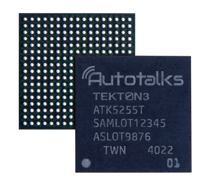 켐트로닉스가 V2X 모듈에 채택하는 오토톡스의 TEKTON3 칩. 〈사진 켐트로닉스 제공〉
