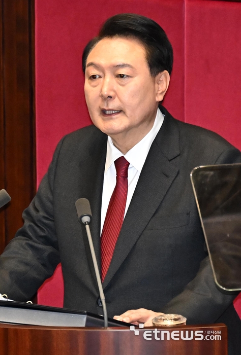 시정연설하는 윤석열 대통령