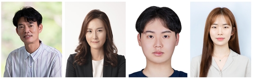 왼쪽부터 박수진 교수, 김연수 교수, 이상엽 씨, 한임경 박사