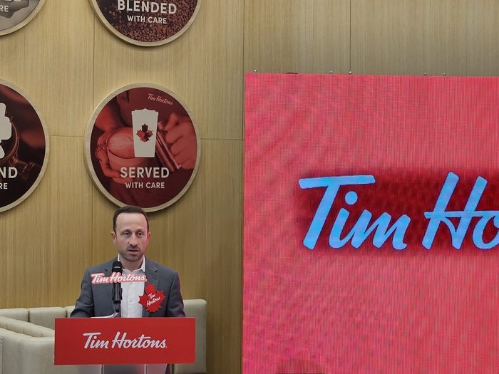 라파엘 오도리지 RBI그룹 APAC 사장이 기자간담회에서 한국 사업 전략에 대해 발표하고 있다.(사진=강성전 기자)