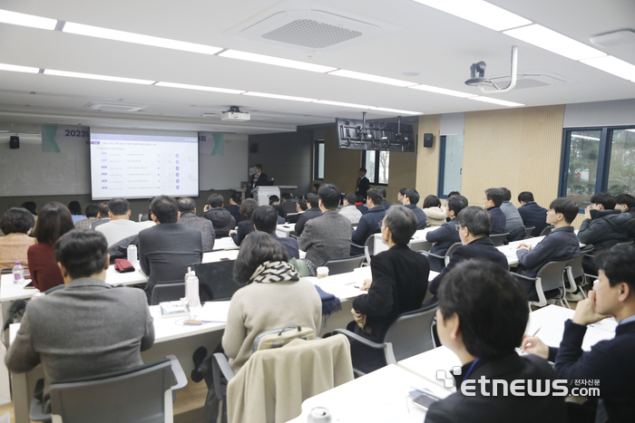 숭실대학교 AI융합연구원이 '지역지능화혁신인재양성(1단계) 사업' 성과를 공유하는 '2023 지역인재양성협의체' 회의를 지난 27일 개최했다.