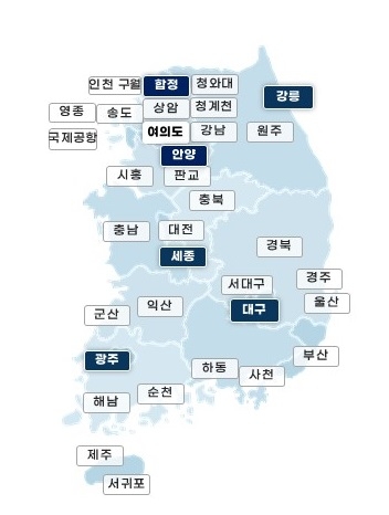 자율주행 시범운행지구.(자료=국토교통부)