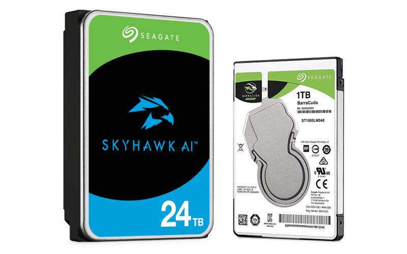 3.5인치 하드디스크(왼쪽)와 2.5인치 하드디스크(오른쪽) (출처 : Seagate)