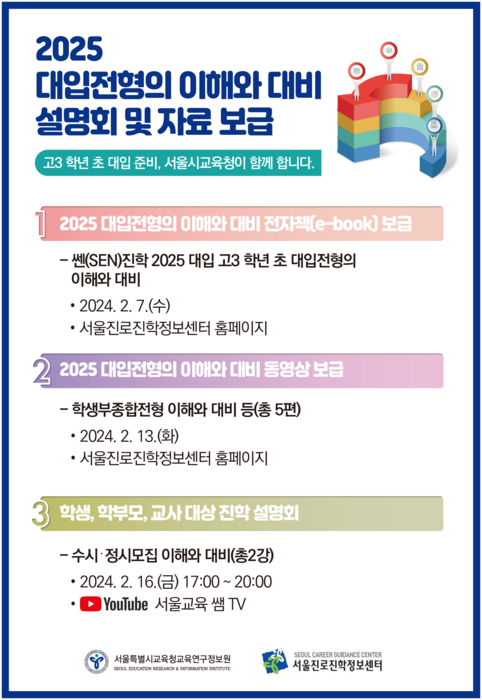 2025 대입 고3 학년 초 진학지도 지원 안내 웹포스터