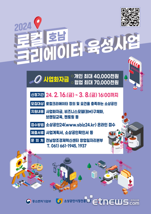 2024년 로컬크리에이터 육성사업 홍보 포스터.