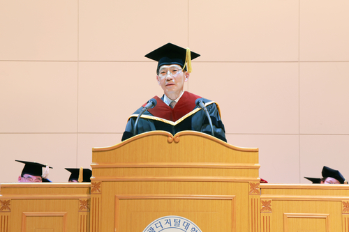 원광디지털대학교 김윤철 총장이 인사말을 하고 있다. 사진=원광디지털대학교.