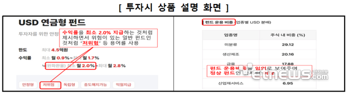 금감원, 글로벌 금융S사 사칭 '연금형 달러펀드' 불법자금 모집 소비자경보