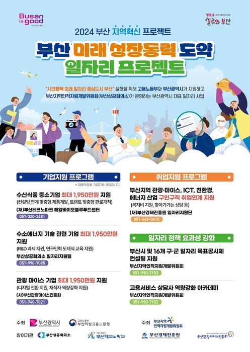 부산 미래성장동력 도약 일자리 프로젝트 포스터