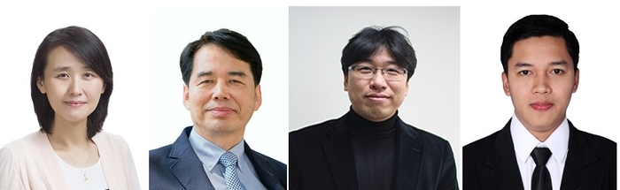 왼쪽부터 이혜진 경북대 교수, 정성화 교수, 오한빈 서강대 교수, 경북대 물야수피안토박사과정생