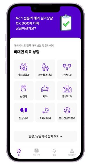 인성정보 원격의료상담 서비스 'OK DOC' 플랫폼