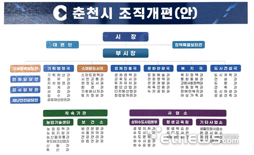 춘천시 조직개편안