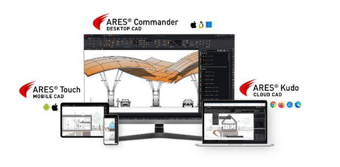 데스크탑, 모바일, 웹을 지원하는 삼위일체형 ARES-CAD]