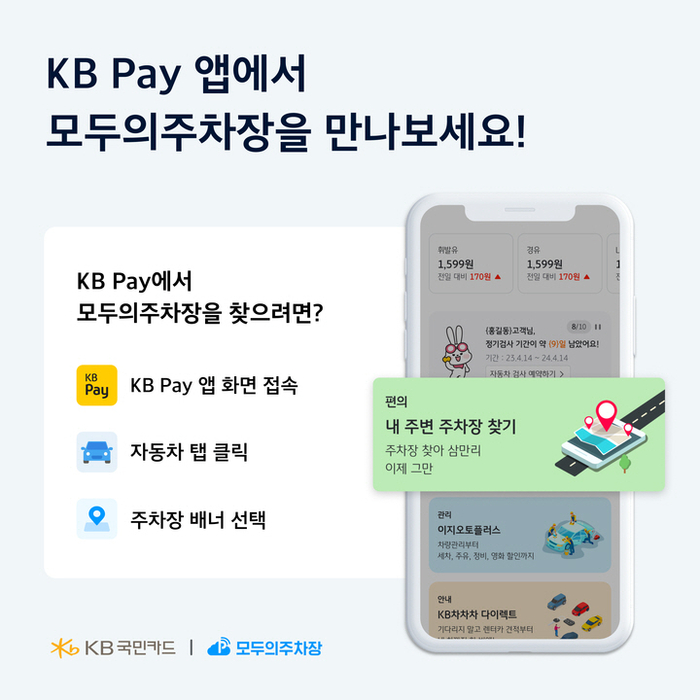 쏘카, KB Pay에 모두의주차장 서비스 연동