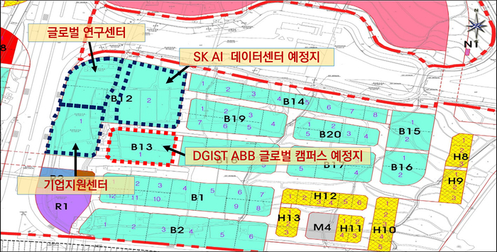 DGIST가 대구시와 협약을 맺고 ABB 글로벌 캠퍼스를 건립한다. 캠퍼스 예정지.