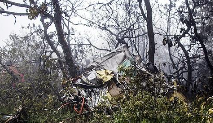 추락한 이란 대통령 탑승 헬리콥터 잔해. 사진=EPA 연합뉴스